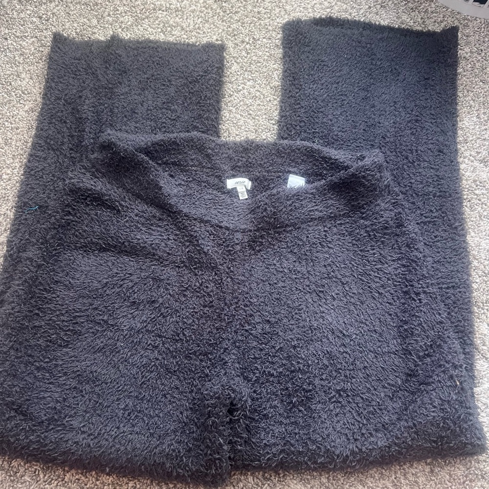 Aerie Plush Black Lounge Pants